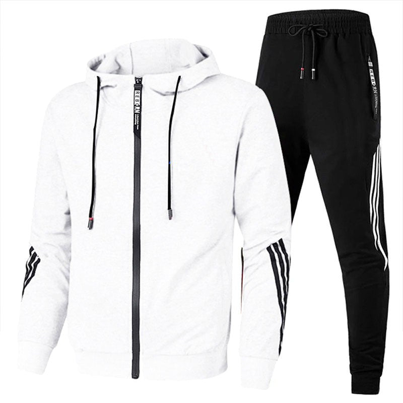 Piotr | Męski dres o kroju relaxed fit, nowoczesny dwuczęściowy komplet | Rokishi | Granatowy